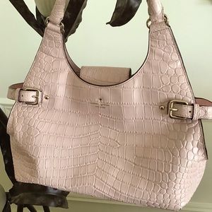 Kate Spade Pink  Dylan Croc Bag